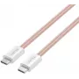 UNITEK Magnetic Coiling Braided USB-C to USB-C Cable 100W PD ružový 1m
