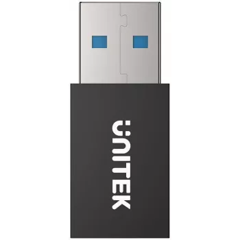 UNITEK USB-A Data Blocker adaptér - Charge-Only, čierny