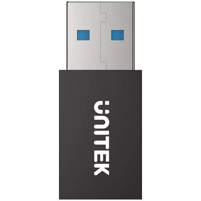 UNITEK USB-A Data Blocker adaptér - Charge-Only, čierny
