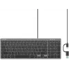 UNITEK SlimTap ľahká káblová kancelárska klávesnica USB-C/USB-A