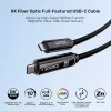 UNITEK USB-C Active Optical Cable 5m - 10Gbps, PD 60W, 8K@30Hz, čierna