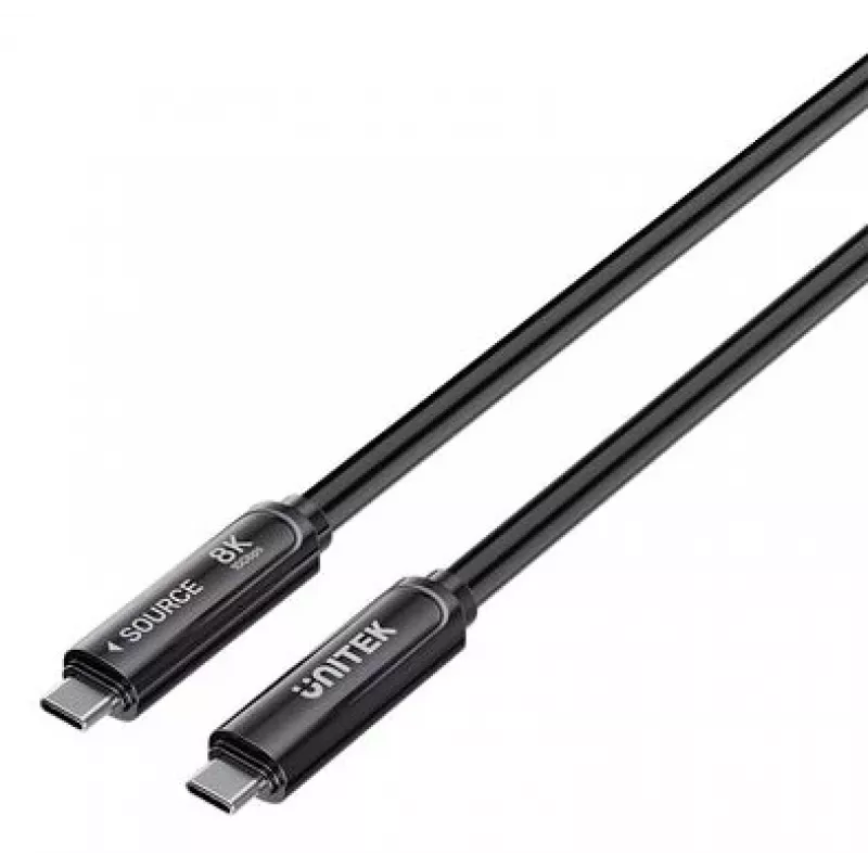 UNITEK USB-C Active Optical Cable 5m - 10Gbps, PD 60W, 8K@30Hz, čierna