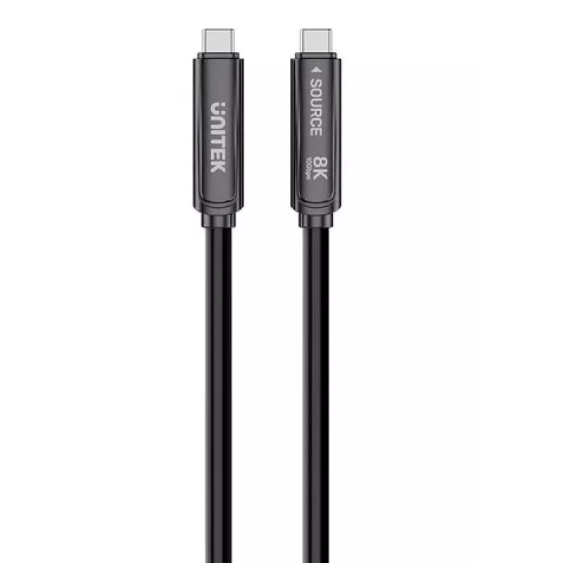 UNITEK USB-C Active Optical Cable 5m - 10Gbps, PD 60W, 8K@30Hz, čierna