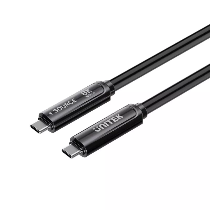 UNITEK USB-C Active Optical Cable 7m – 10Gbps, PD60W, 8K@30Hz, čierna
