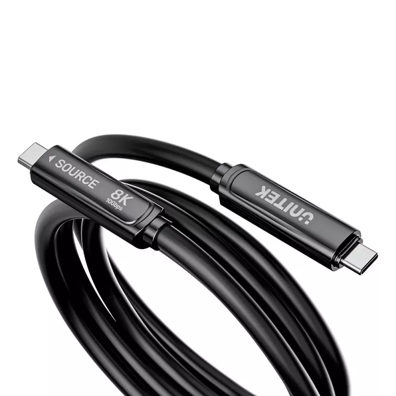 UNITEK USB-C Active Optical Cable 7m – 10Gbps, PD60W, 8K@30Hz, čierna
