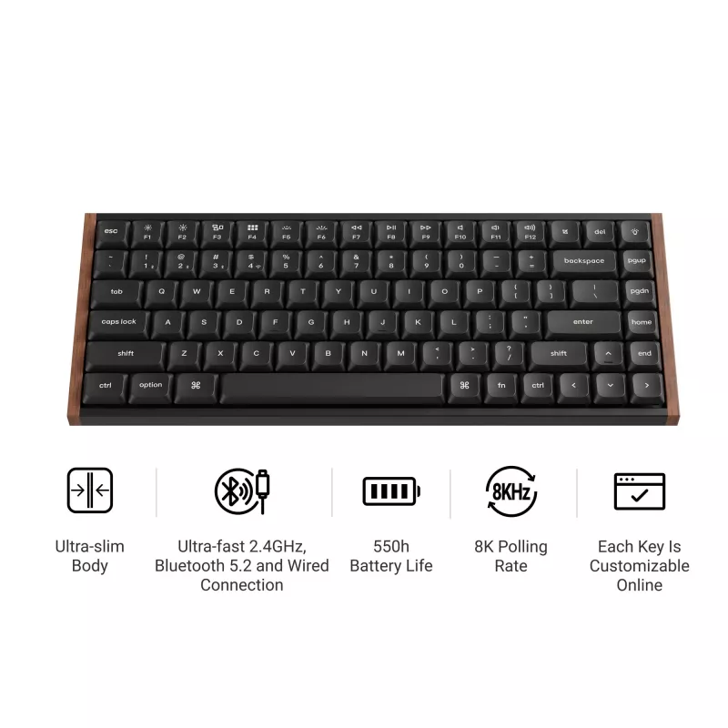 Keychron K3U-H3 75% Milk POM Brown Switch 8K bezdrôtová mechanická klávesnica