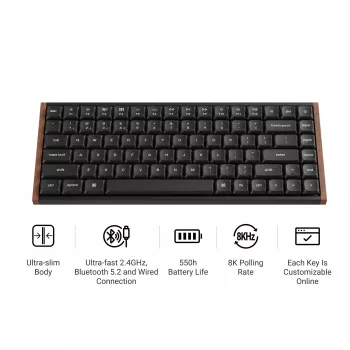 Keychron K3U-Q3Z 75% Milk POM Brown Switch 8K mechanická klávesnica