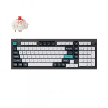 Keychron Q5M-M1 96% mechanická klávesnica, Gateron G Pro Red Switch, RGB Hot-Swap, Bluetooth 5.1 & USB-C, hliníkové puzdro