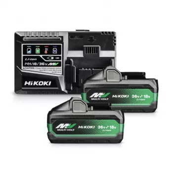 Hikoki 36V MultiVolt batéria 2,5 Ah (balenie 2 ks) s rýchlonabíjačkou UC18YSL3