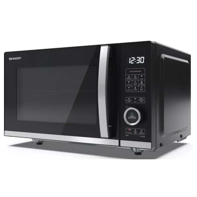 Sharp YC-QG204AE-B kombinovaná mikrovlnná rúra s grilom, 20L, 800W, čierna