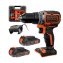 BLACK+DECKER 18V akumulátorový brushless vŕtací skrutkovač 52Nm 2x2,0Ah BL186KB