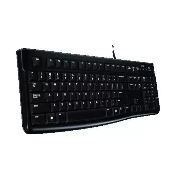 Logitech klávesnica K120 RU - káblová USB plná veľkosť ruské rozloženie, odolná proti postriekaniu, čierna