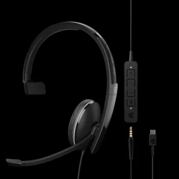 Sennheiser ADAPT 100 káblový on-ear headset s mikrofónom s potlačením hluku, USB-A, čierna