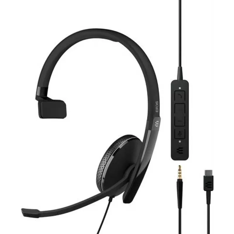 Sennheiser ADAPT 100 káblový on-ear headset s mikrofónom s potlačením hluku, USB-A, čierna