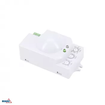 BEMKO mikrovlnný pohybový senzor 1200W 360° IP20 obdĺžnikový biely