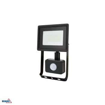 KAFLER KASTEL LED SMD reflektor 20W 4000K 1640lm IP65 čierny s PIR senzorom