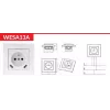 VCX WESA LC 13A samostatná zásuvka s USB nabíjačkou biela