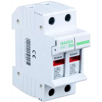 VCX Pro poistková základňa 2-pólová 32A 400V AC 10x38mm lišta DIN