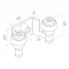 PSG 60.022 Horné vodiace rameno pre posuvné brány 42 mm (2 valčeky)