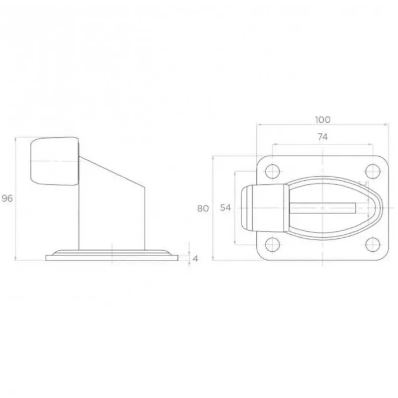 PSG 60.038 nárazník brány - EPDM guma, čierna, 60x38 mm