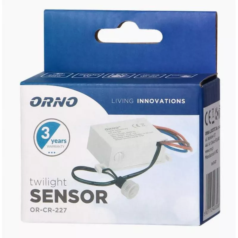 ORNO OR-CR-227 súmrakový senzor MINI s vonkajším snímačom, IP54