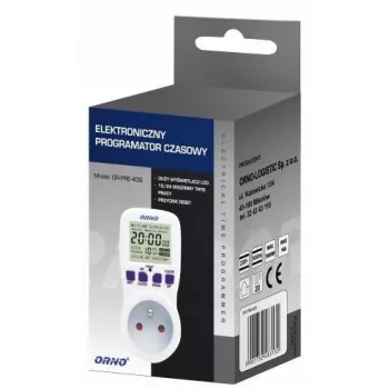 ORNO OR-PRE-409 digitálny týždenný programovateľný časovač, 230V, 16A, 10 programov, LCD displej, odpočítavanie