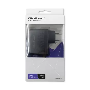 QOLTEC napájací zdroj do zásuvky 24W 12V 2A 5,5x2,5mm