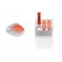 TRYTYT PC-233 3-násobný páčkový spojovací konektor 0,2-4,0 mm² 50 ks transparentný oranžový