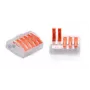 TRYTYT PC-235 Push-in konektor 5-násobný 0,2-4,0 mm² 30 balenie transparentný oranžový