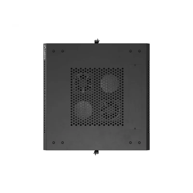 Lanberg 19 palcový 18U 600x600 čierny stojanový rozvádzač so sklenenými dverami (Flat Pack)