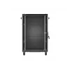 Lanberg 19 palcový 18U 600x600 čierny stojanový rozvádzač so sklenenými dverami (Flat Pack)