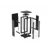 Lanberg 19 palcový 18U 600x600 čierny stojanový rozvádzač so sklenenými dverami (Flat Pack)