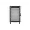 Lanberg 19 palcový 18U 600x600 čierny stojanový rozvádzač s perforovanými dverami (Flat Pack)