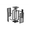 Lanberg 19 palcový 18U 600x600 čierny stojanový rozvádzač s perforovanými dverami (Flat Pack)