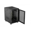 Lanberg 19 palcový 18U 600x800 mm čierny stojanový rozvádzač s perforovanými dverami (Flat Pack)