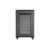 Lanberg 19 palcový 18U 600x800 mm čierny stojanový rozvádzač s perforovanými dverami (Flat Pack)