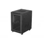 Lanberg 19 palcový 18U 600x800 mm čierny stojanový rozvádzač s perforovanými dverami (Flat Pack)