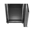 LANBERG 19 palcový 27U stojanový rozvádzač 600x1000 mm čierny s perforovanými dverami (Flat Pack)