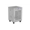 Lanberg FF01-6615-23SL Voľne stojaci 19 palcový rozvádzač 15U 600x600 sivý perforované dvere LCD Flat Pack