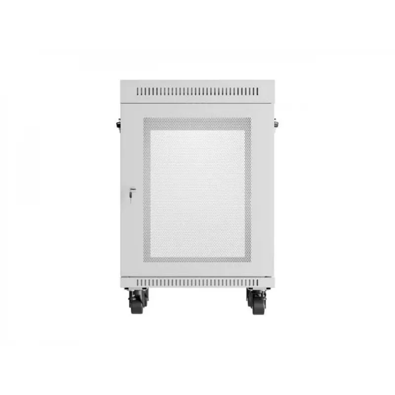 Lanberg FF01-6615-23SL Voľne stojaci 19 palcový rozvádzač 15U 600x600 sivý perforované dvere LCD Flat Pack