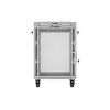 Lanberg 19 palcový 15U 600x800 sivý stojanový rozvádzač s perforovanými dverami a LCD (Flat Pack)