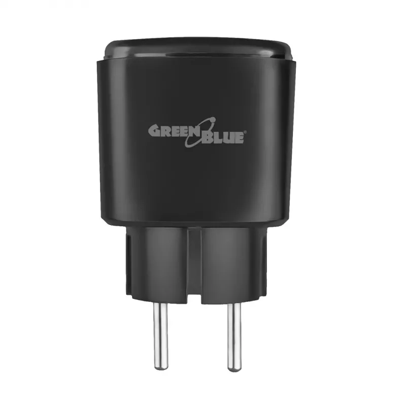 GreenBlue diaľkovo ovládaná WiFi zásuvka, Android/iOS/Alexa/Google Home, časovač, wattmeter, max 16A/3840W, GB735 B