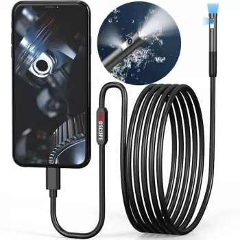 MBG Duálna endoskopická inšpekčná kamera 2m kábel 7 LED 2x Full HD Wi-Fi pre iPhone Android