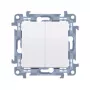 KONTAKT SIMON 10 modul biely tlačidlo 2x 2Z skrutkové svorky 10AX 250V