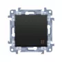 KONTAKT SIMON 10 modul matný čierny striedavý prepínač skrutkové svorky 10AX 250V