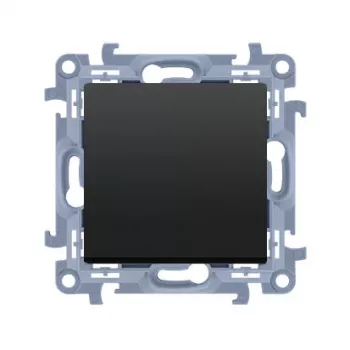 KONTAKT SIMON 10 univerzálny vypínač 10AX 250V pružinové svorky matný čierny 1 modul
