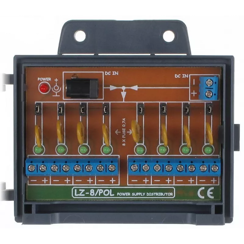 DELTA rozvodná svorkovnica KG-8/POL 8-pólová 16A 400V biela