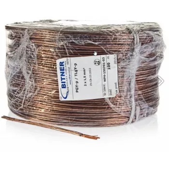 BITNER BiTsound PGY-p (TLgY) 2x0,75mm² reproduktorový kábel kotúč 100m