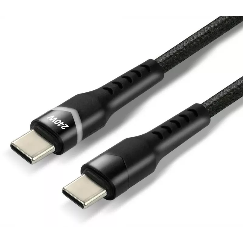 EVERACTIVE USB-C na USB-C kábel CBB-1PDRS 100cm 48V 5A 240W RGB LED