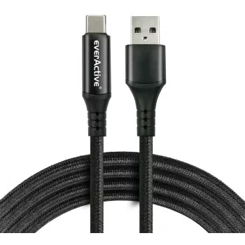 everActive CBB-2CBL USB-A/USB-C LCD kábel 200 cm 3A